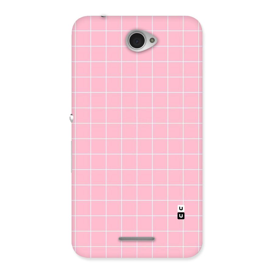 Pink Checks Back Case for Sony Xperia E4