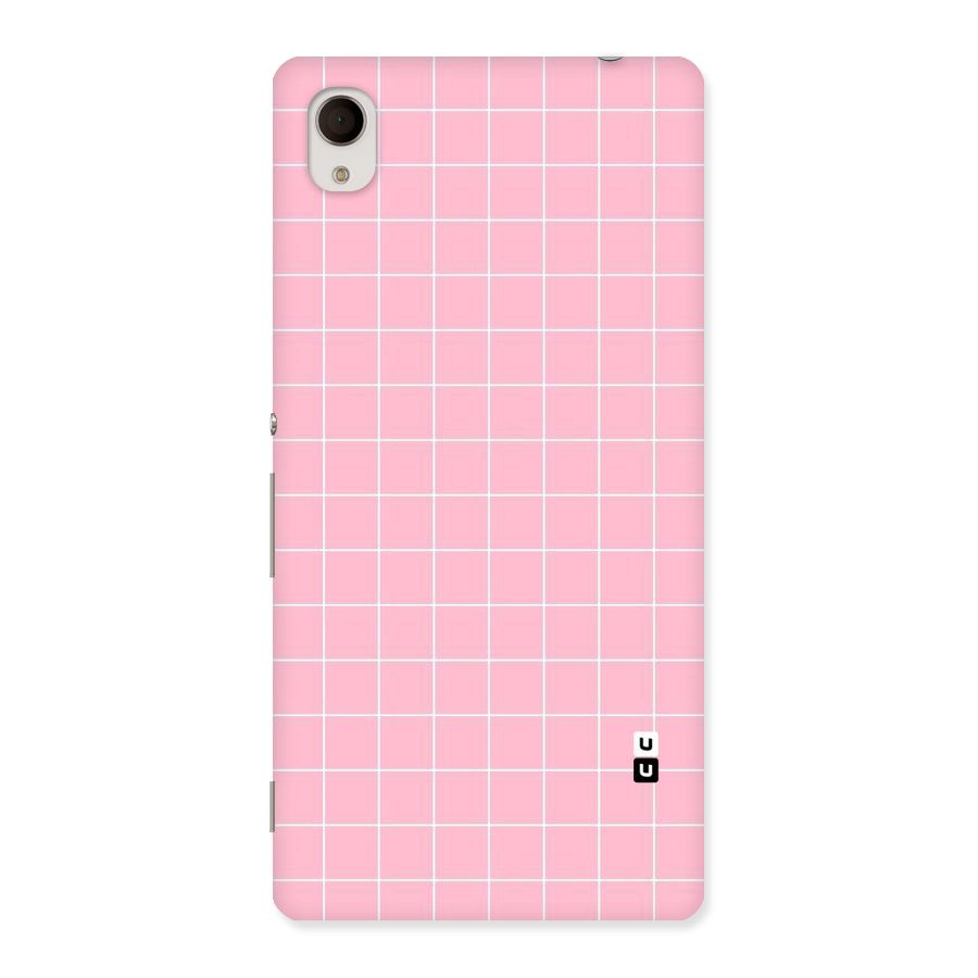Pink Checks Back Case for Sony Xperia M4
