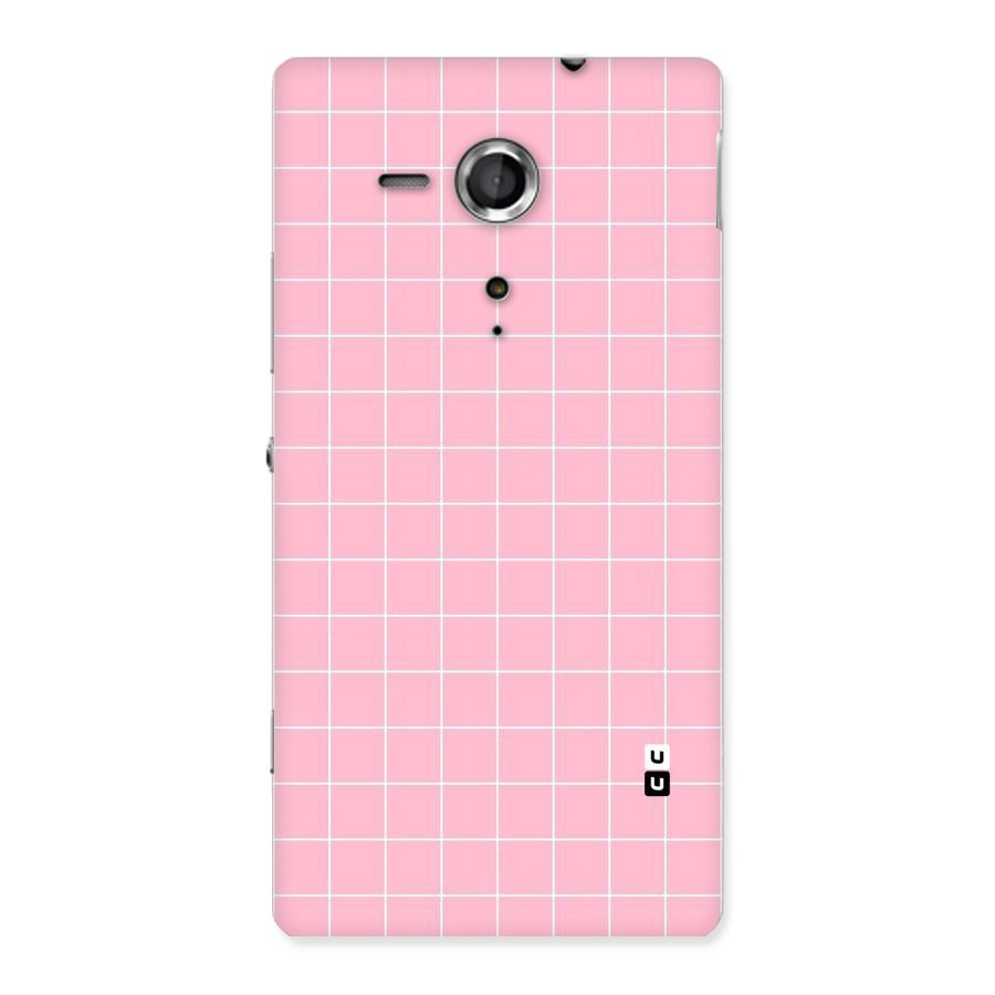 Pink Checks Back Case for Sony Xperia SP