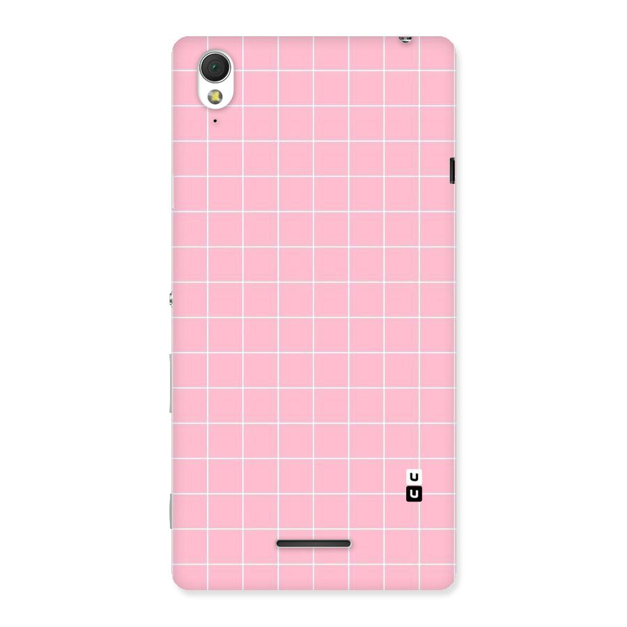 Pink Checks Back Case for Sony Xperia T3