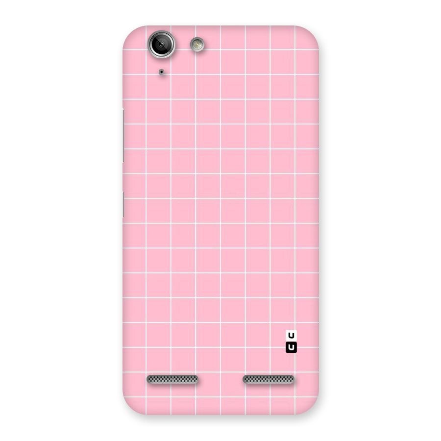 Pink Checks Back Case for Vibe K5
