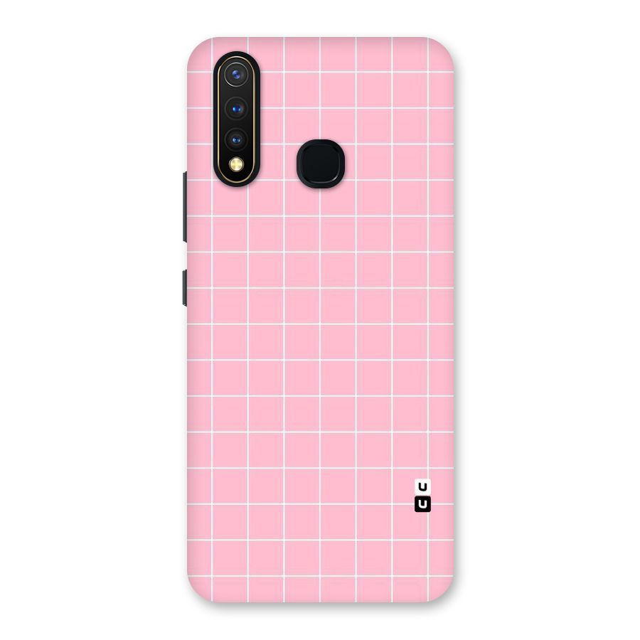 Pink Checks Back Case for Vivo U20