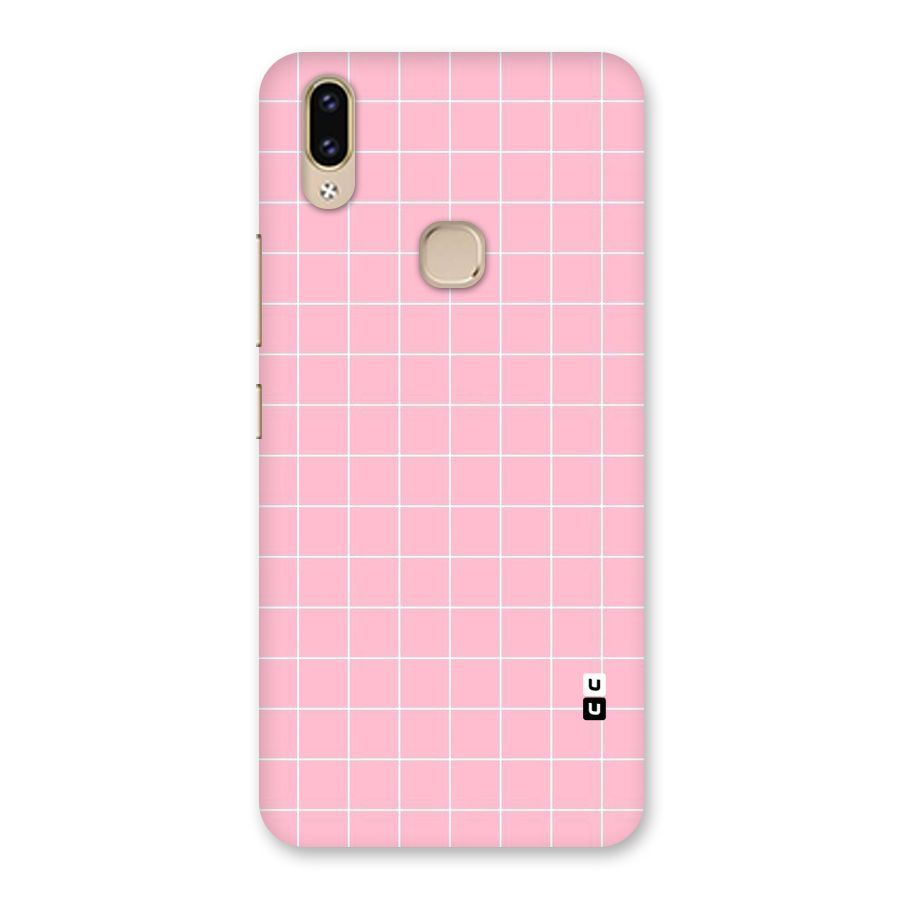 Pink Checks Back Case for Vivo V9 Youth
