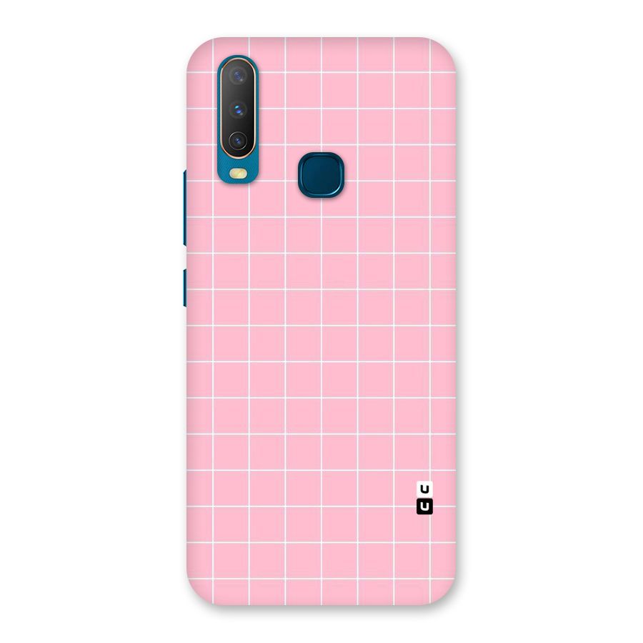 Pink Checks Back Case for Vivo Y15
