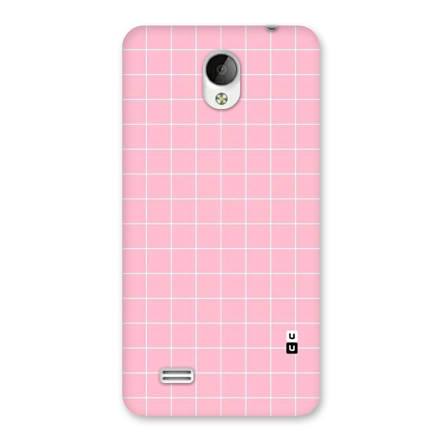 Pink Checks Back Case for Vivo Y21