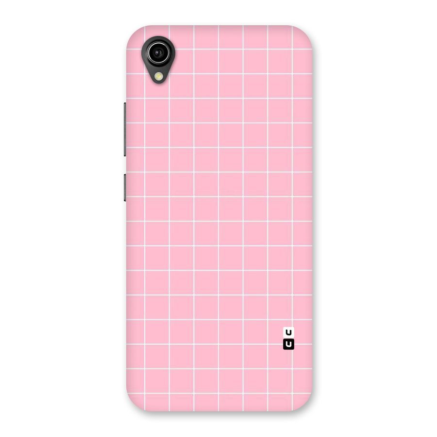Pink Checks Back Case for Vivo Y90