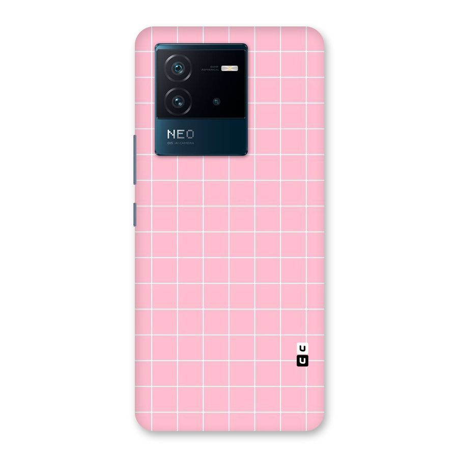 Pink Checks Back Case for Vivo iQOO Neo 6 5G