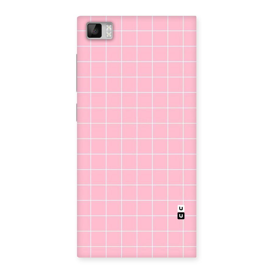 Pink Checks Back Case for Xiaomi Mi3