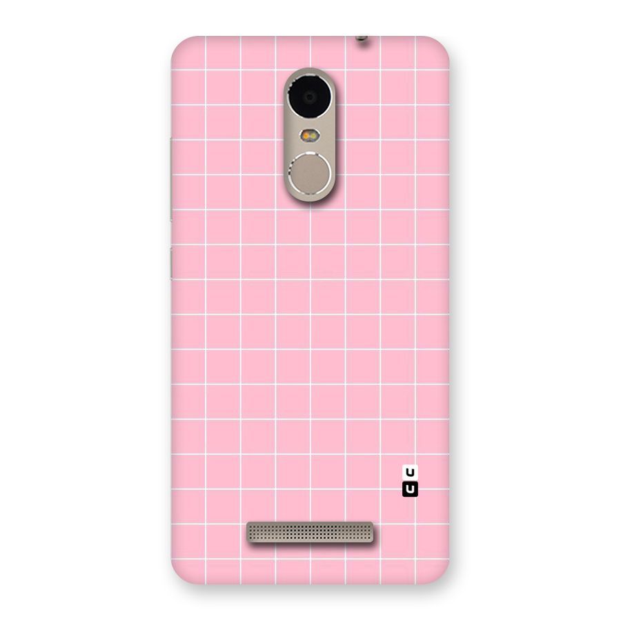 Pink Checks Back Case for Xiaomi Redmi Note 3