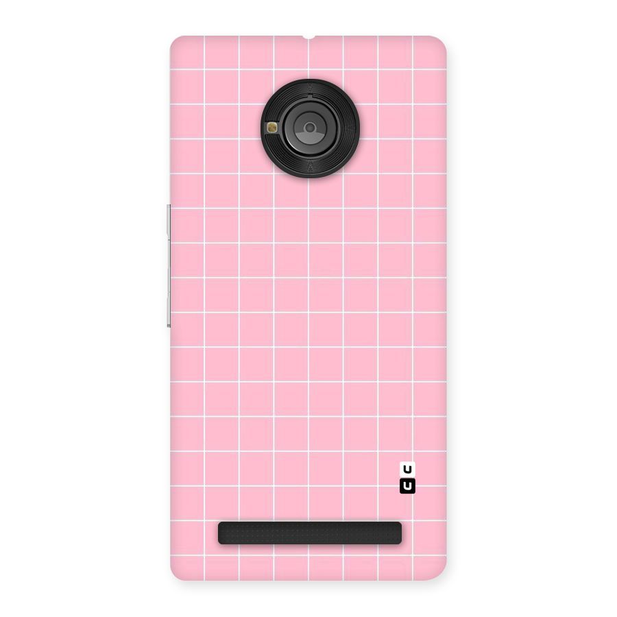 Pink Checks Back Case for Yu Yunique