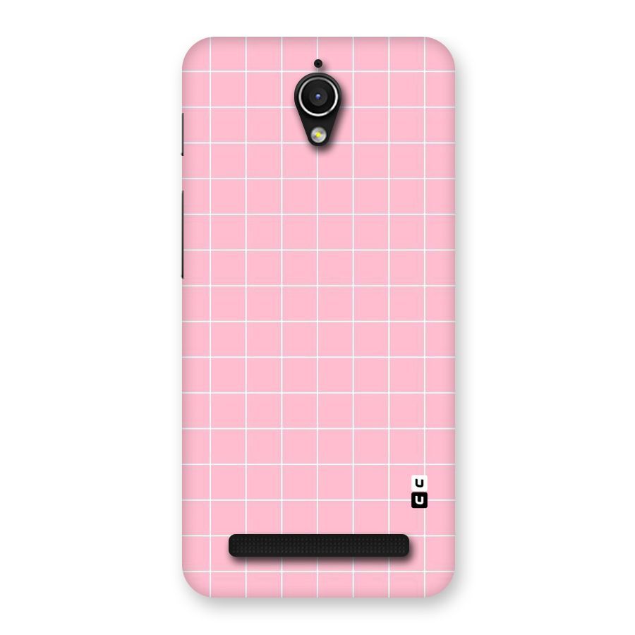 Pink Checks Back Case for Zenfone Go