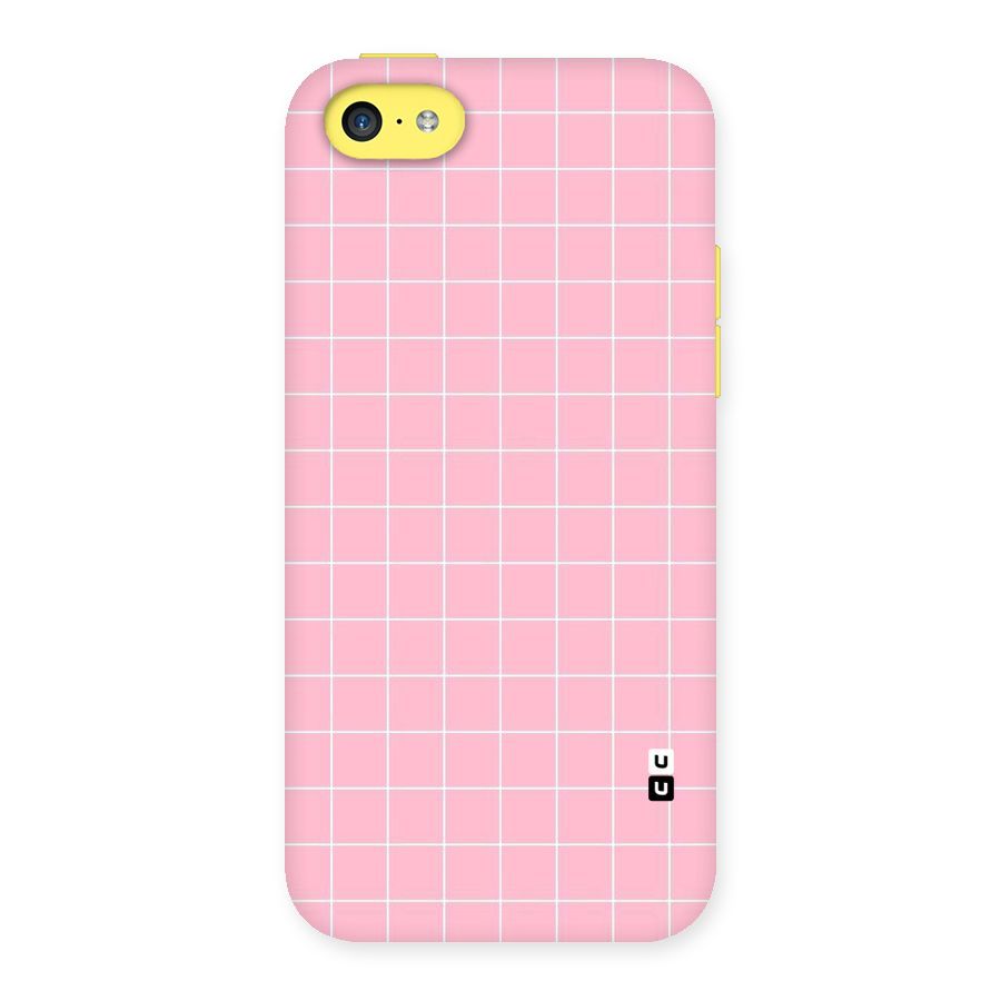Pink Checks Back Case for iPhone 5C