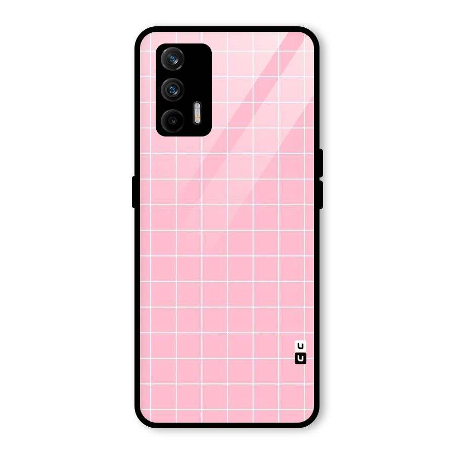 Pink Checks Glass Back Case for Realme GT 5G