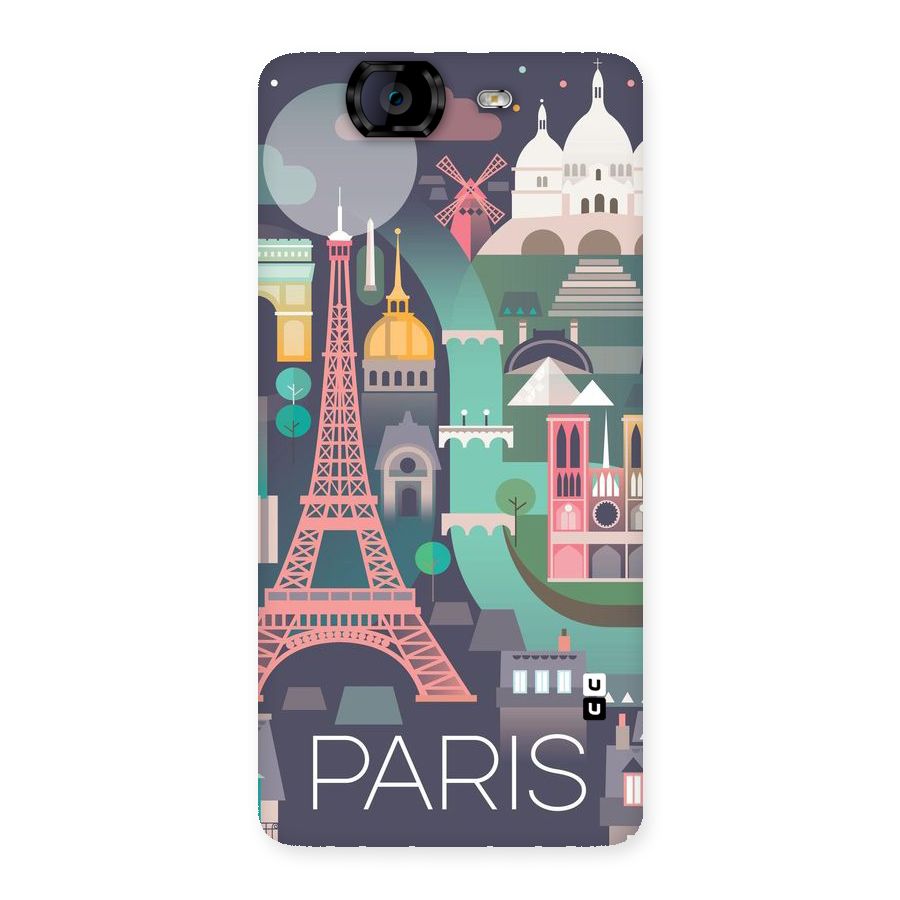 Pink Cute Tower Back Case for Canvas Knight A350