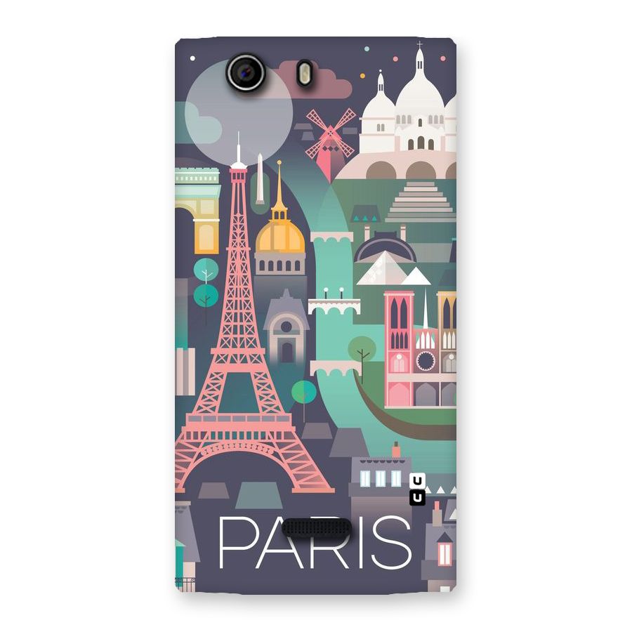 Pink Cute Tower Back Case for Canvas Nitro 2 E311