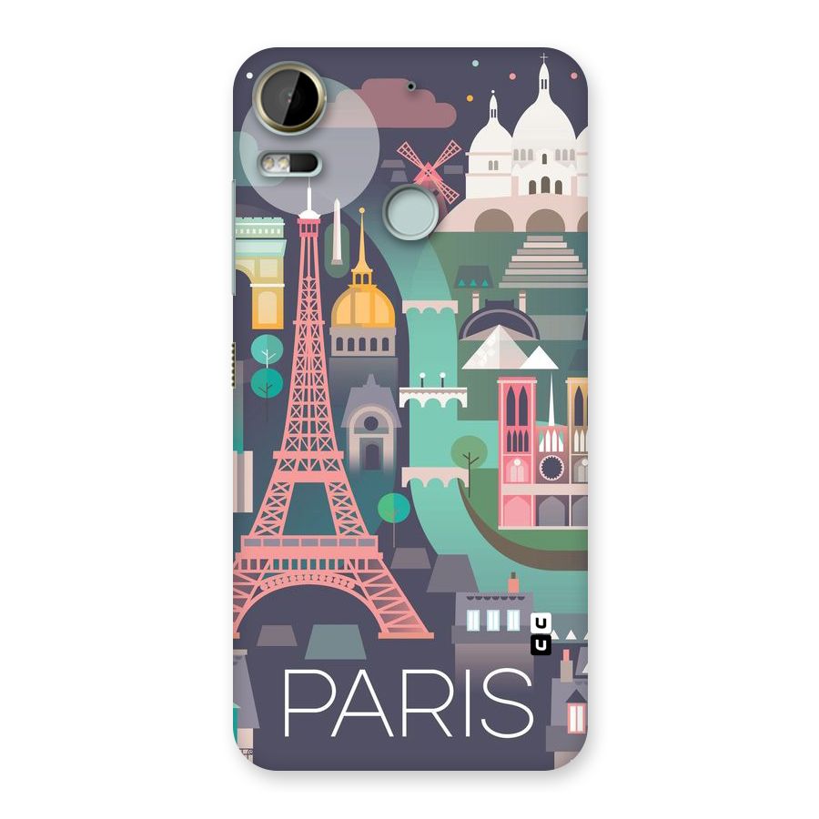 Pink Cute Tower Back Case for Desire 10 Pro