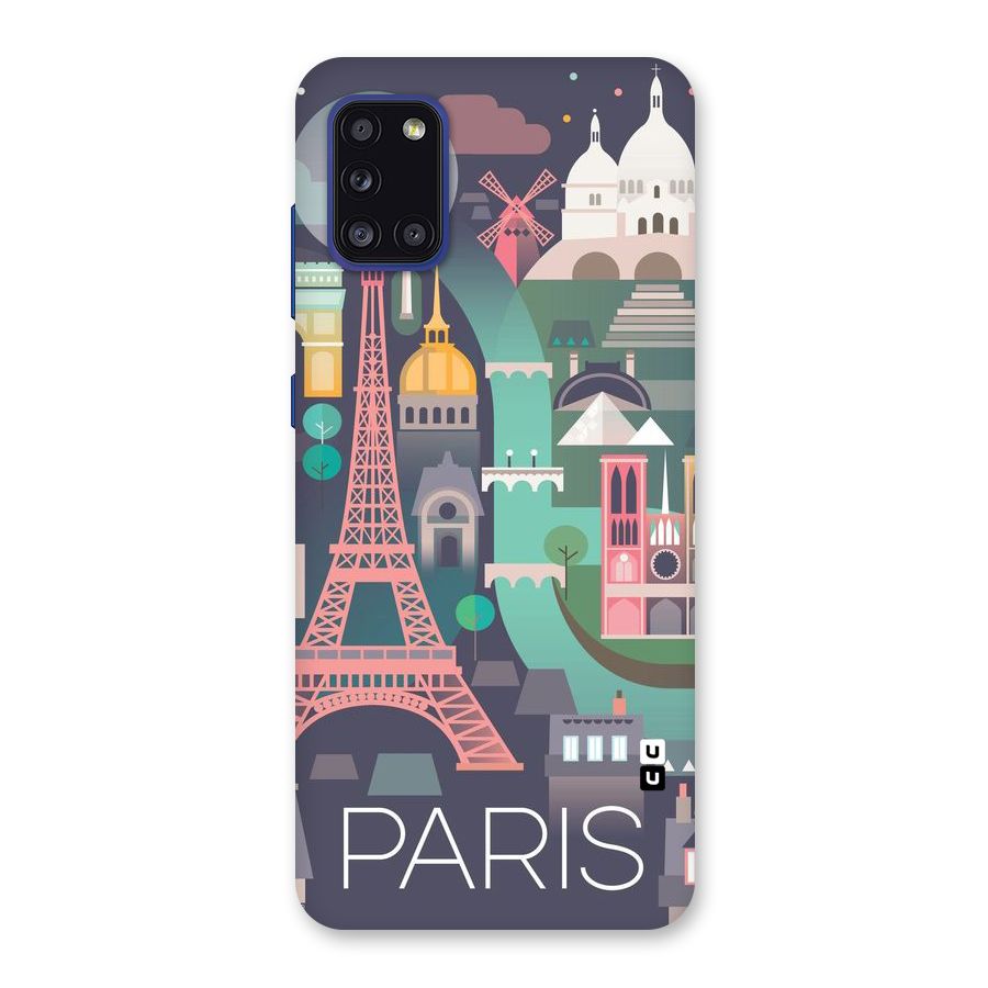 Pink Cute Tower Back Case for Galaxy A31