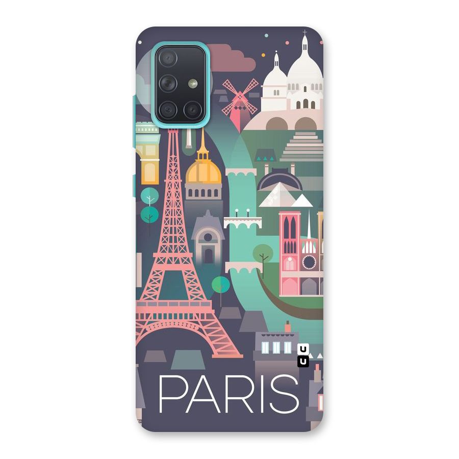 Pink Cute Tower Back Case for Galaxy A71