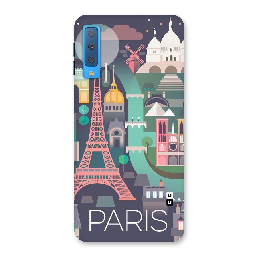 Pink Cute Tower Back Case for Galaxy A7 (2018)