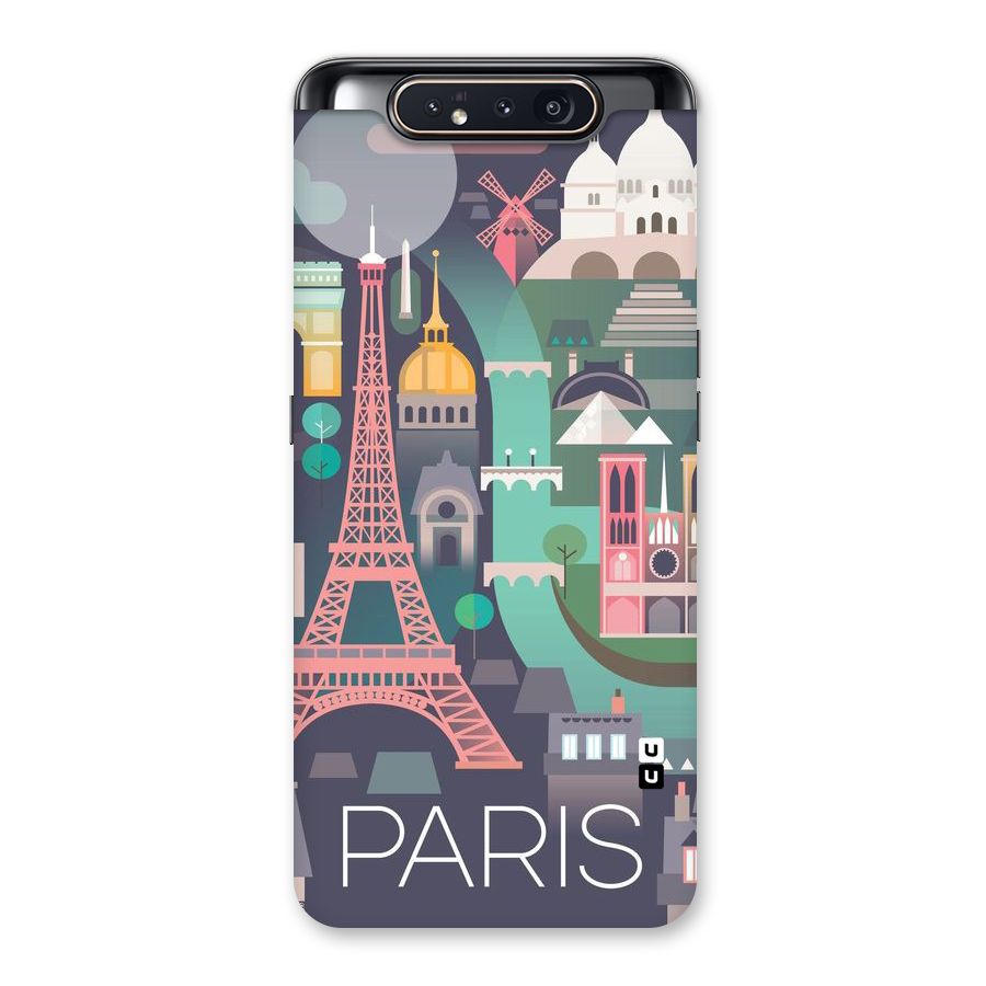 Pink Cute Tower Back Case for Galaxy A80