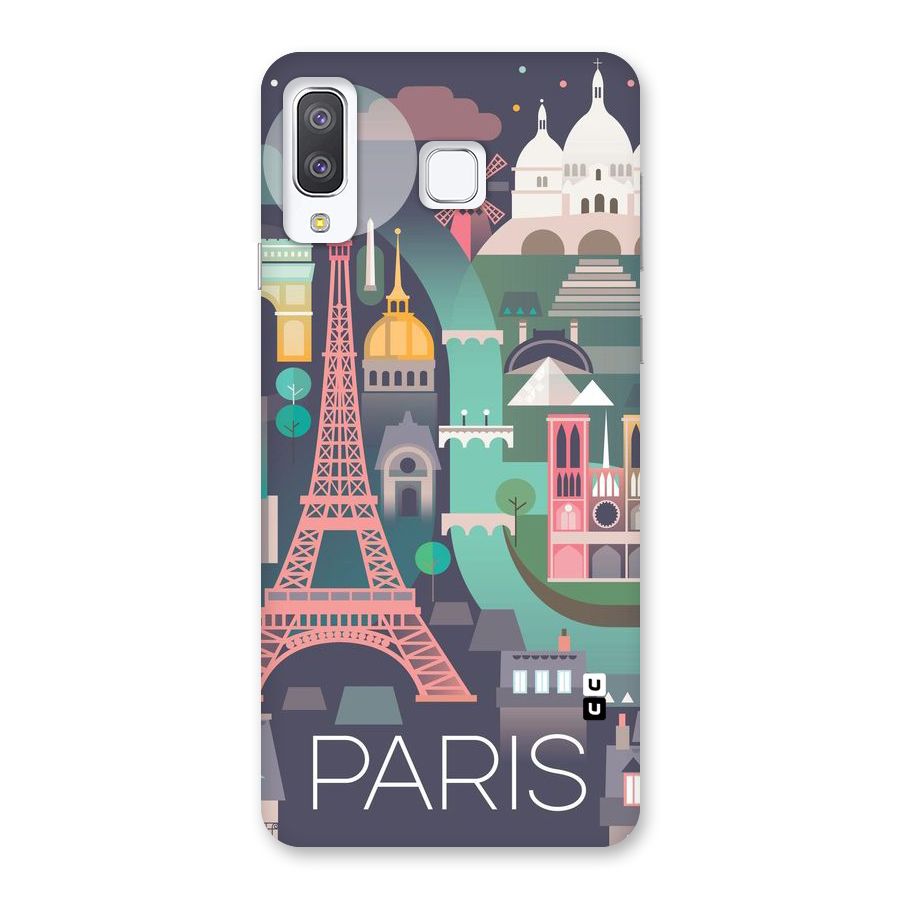 Pink Cute Tower Back Case for Galaxy A8 Star