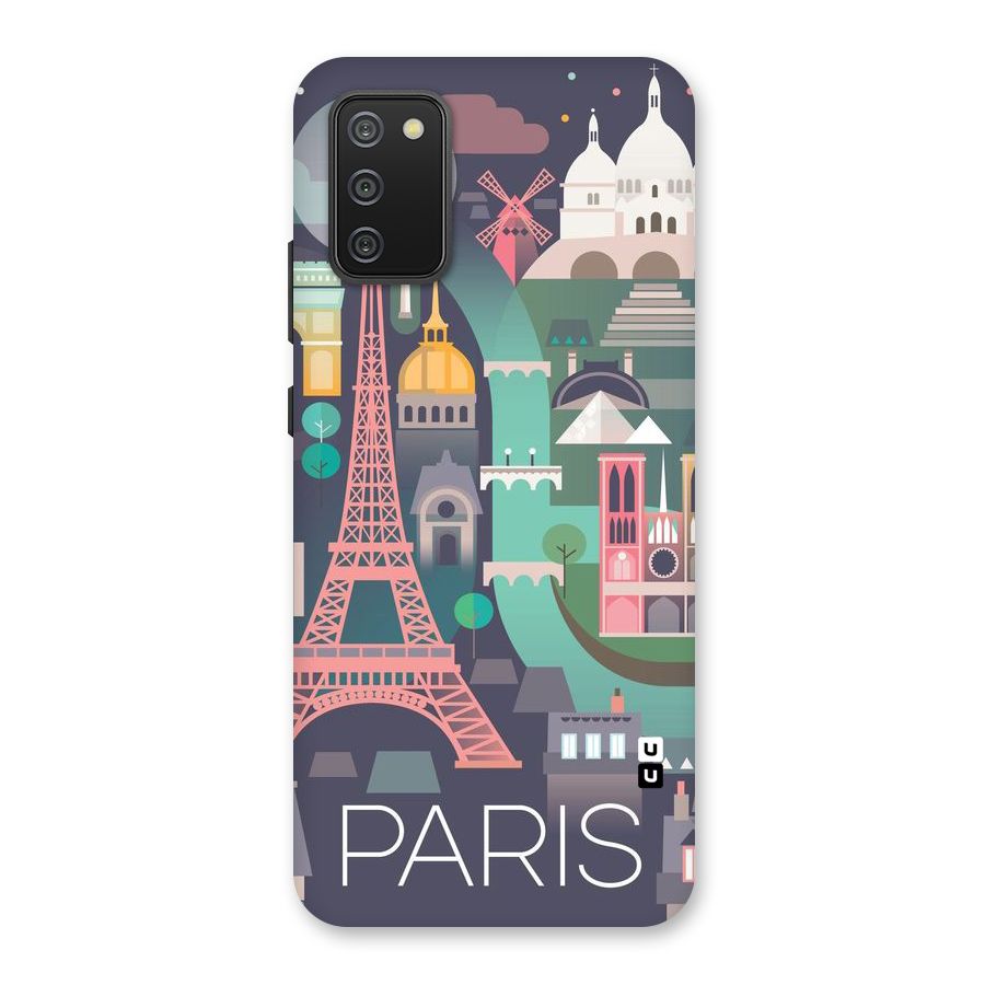 Pink Cute Tower Back Case for Galaxy M02s