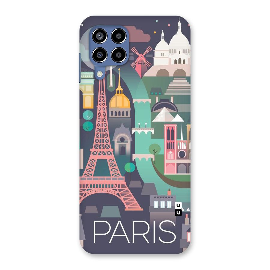 Pink Cute Tower Back Case for Galaxy M53 5G