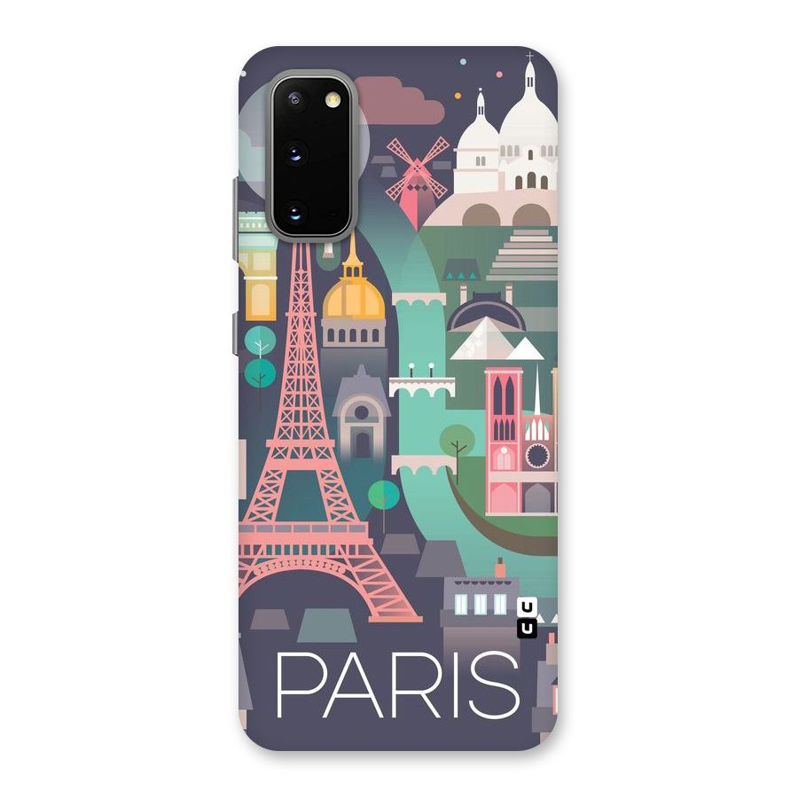 Pink Cute Tower Back Case for Galaxy S20