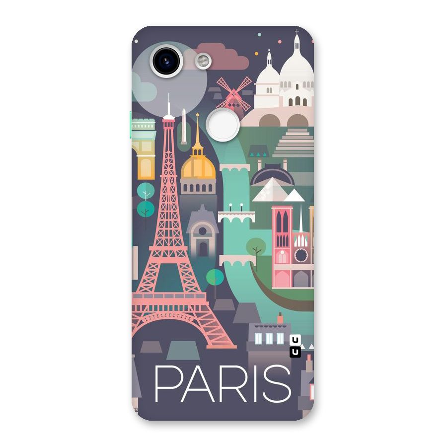 Pink Cute Tower Back Case for Google Pixel 3