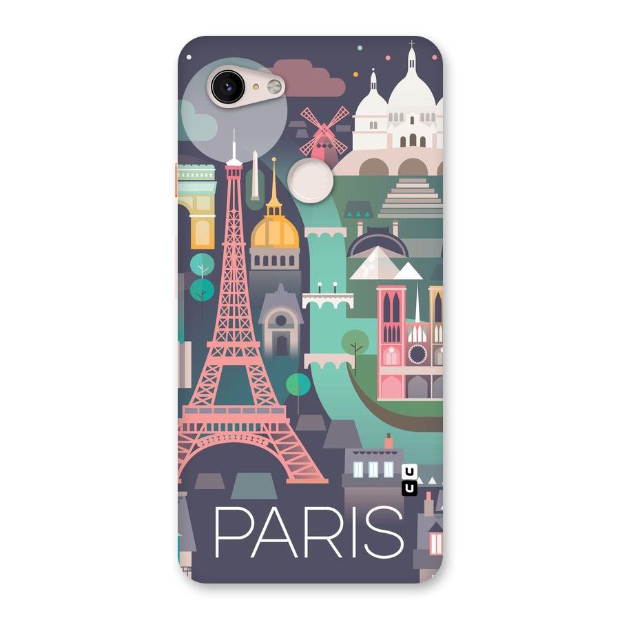 Pink Cute Tower Back Case for Google Pixel 3 XL