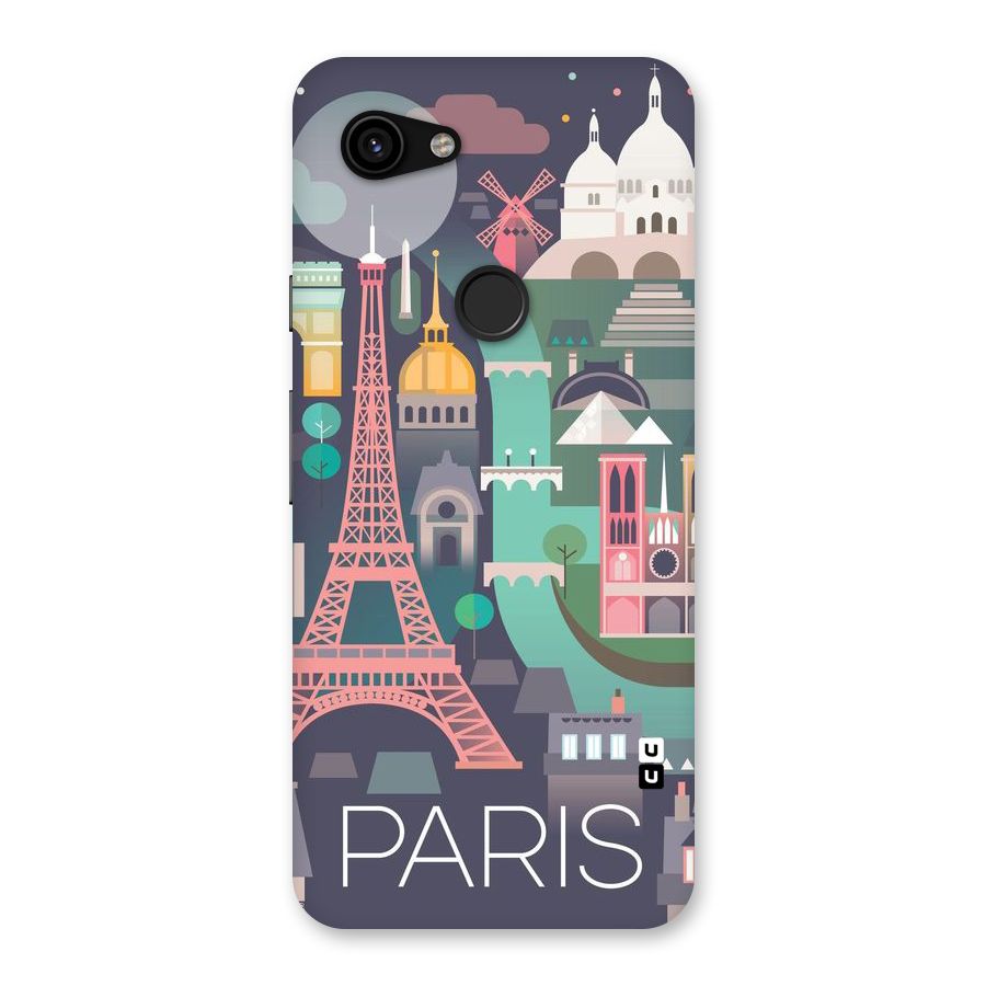 Pink Cute Tower Back Case for Google Pixel 3a