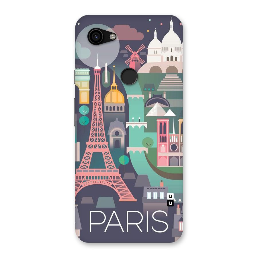 Pink Cute Tower Back Case for Google Pixel 3a XL