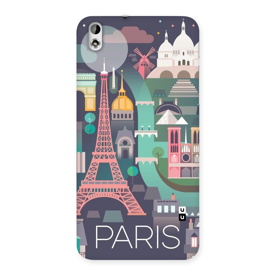 Pink Cute Tower Back Case for HTC Desire 816g
