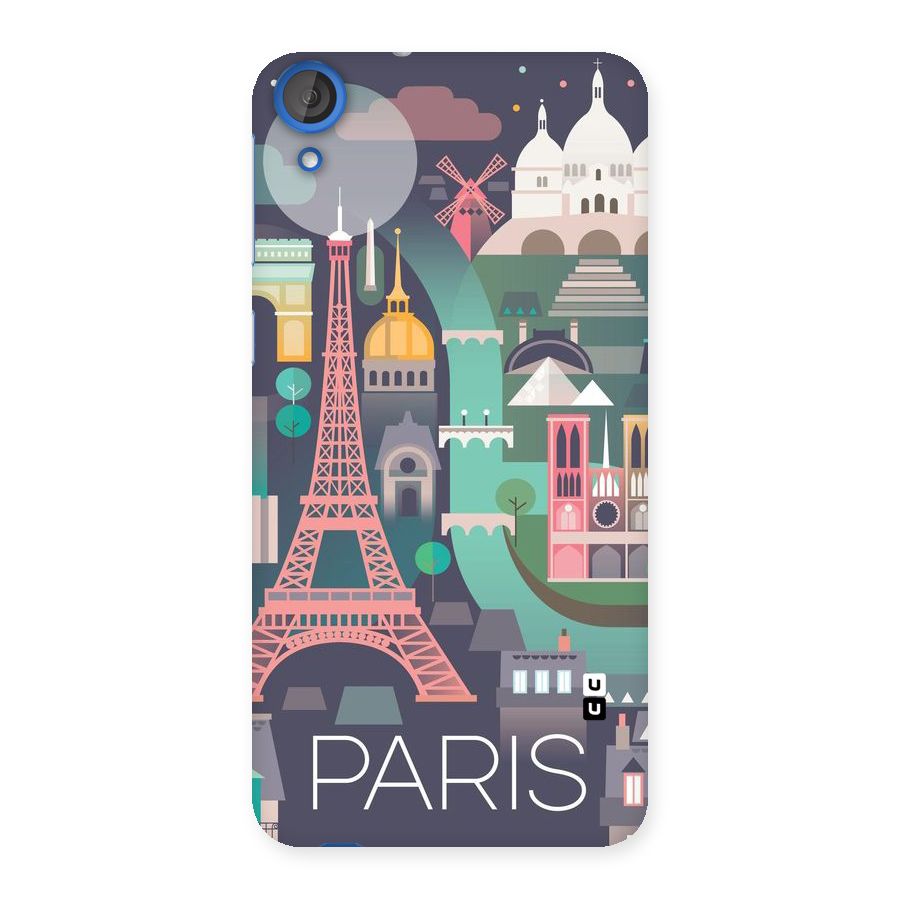 Pink Cute Tower Back Case for HTC Desire 820