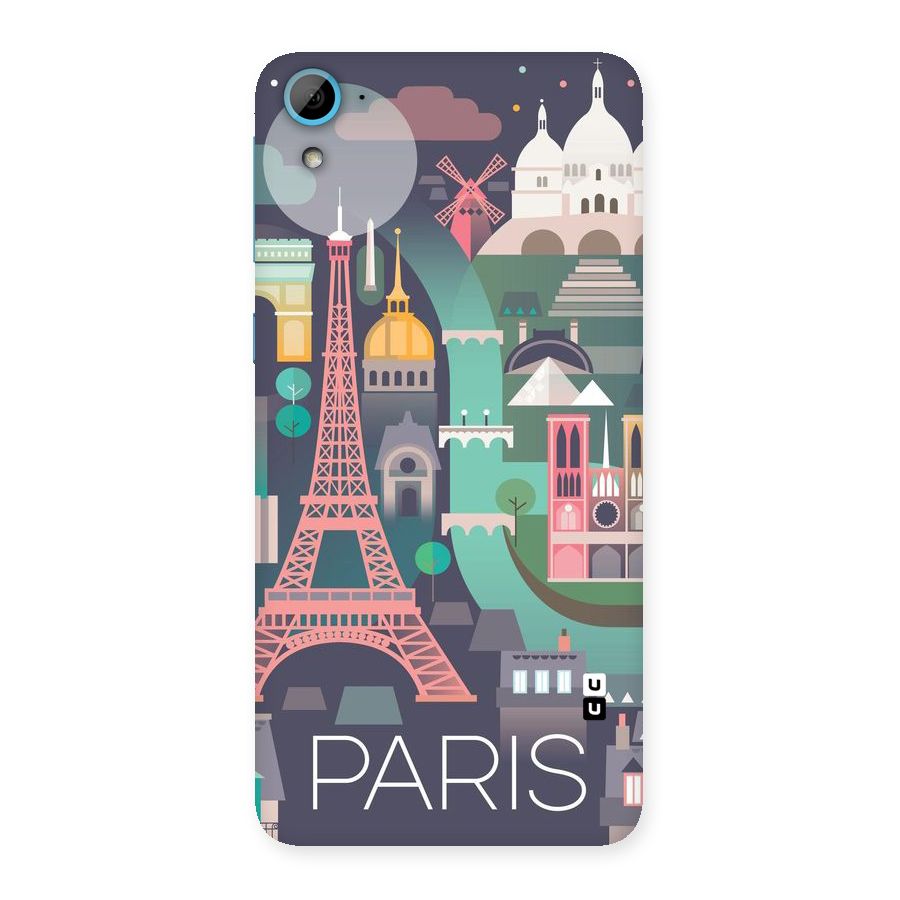 Pink Cute Tower Back Case for HTC Desire 826