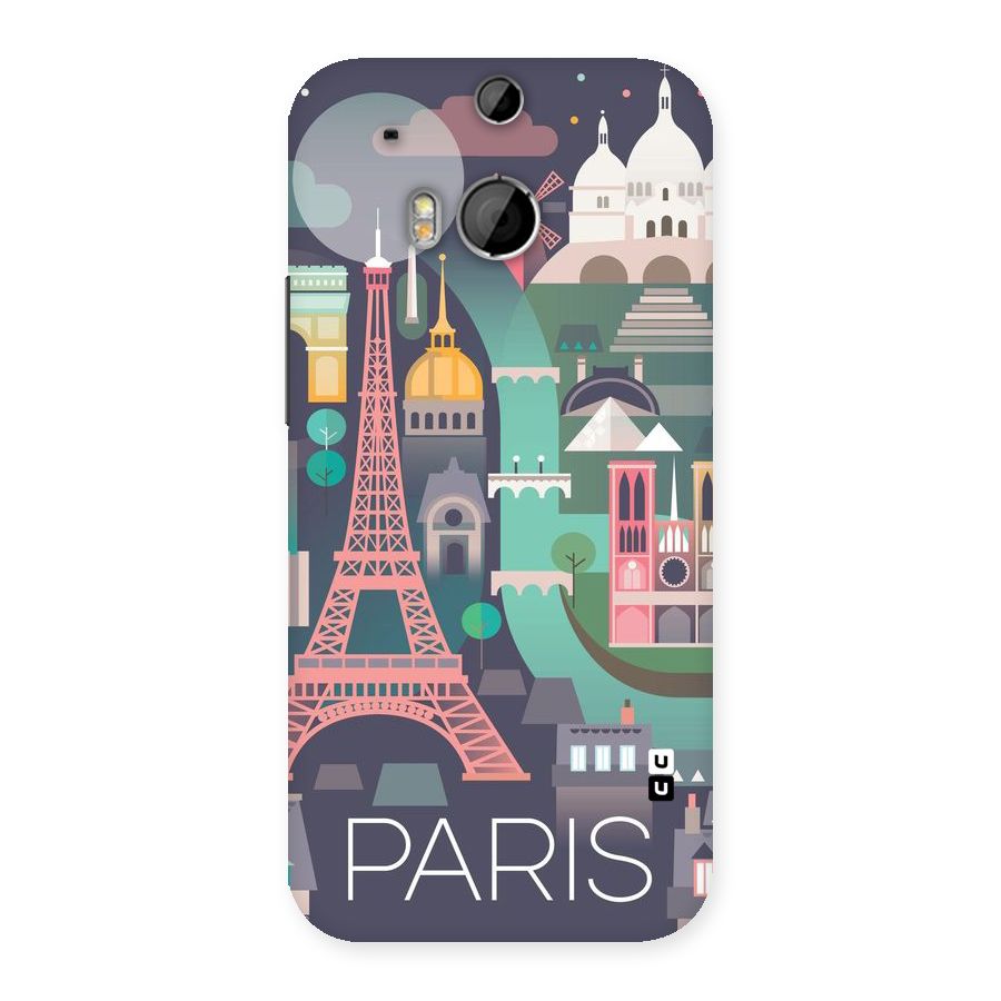 Pink Cute Tower Back Case for HTC One M8