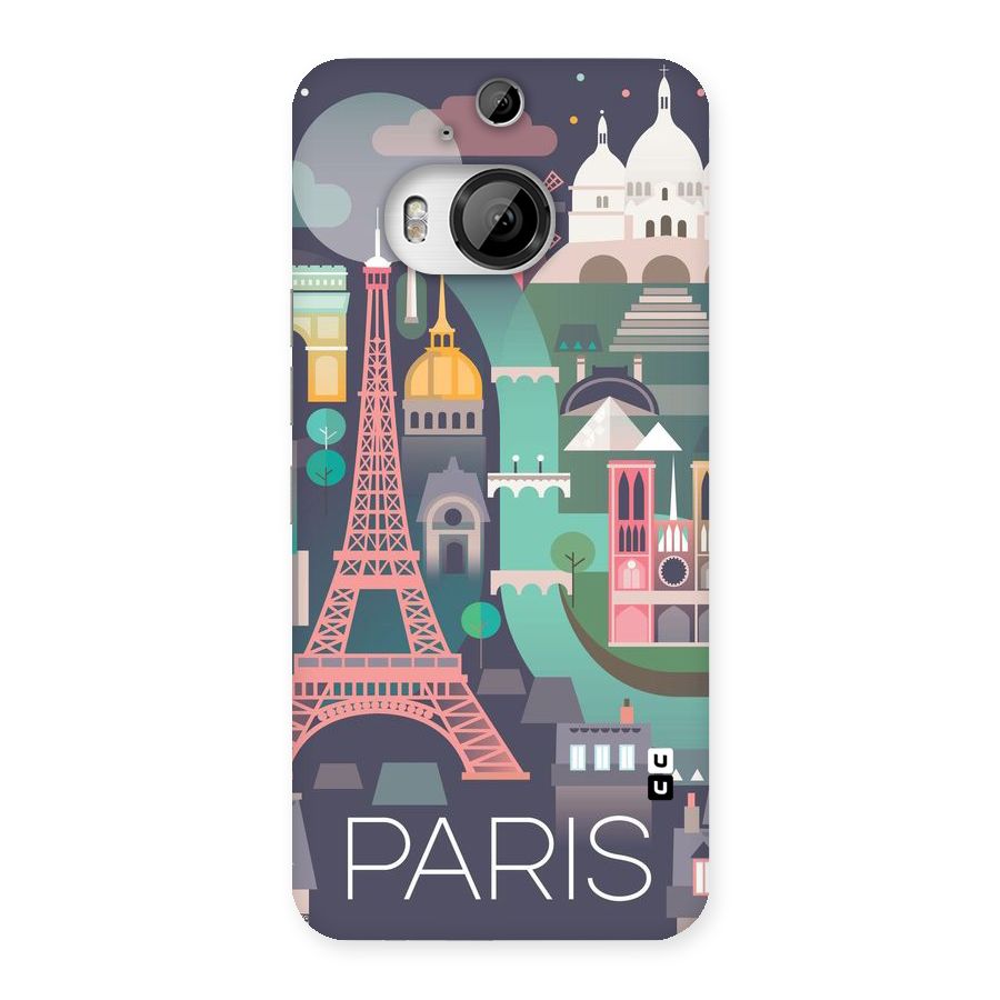 Pink Cute Tower Back Case for HTC One M9 Plus