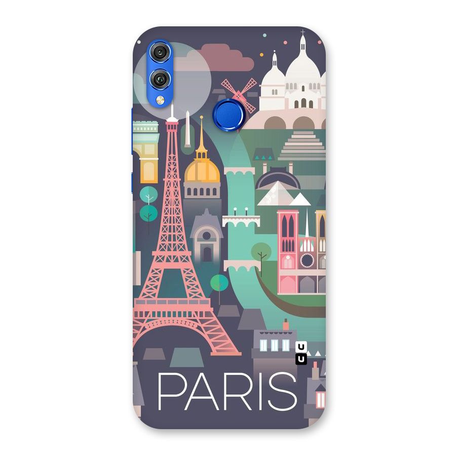 Pink Cute Tower Back Case for Honor 8X
