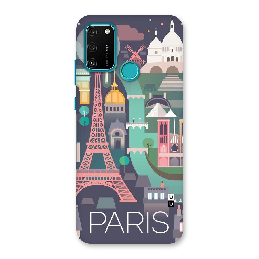 Pink Cute Tower Back Case for Honor 9A