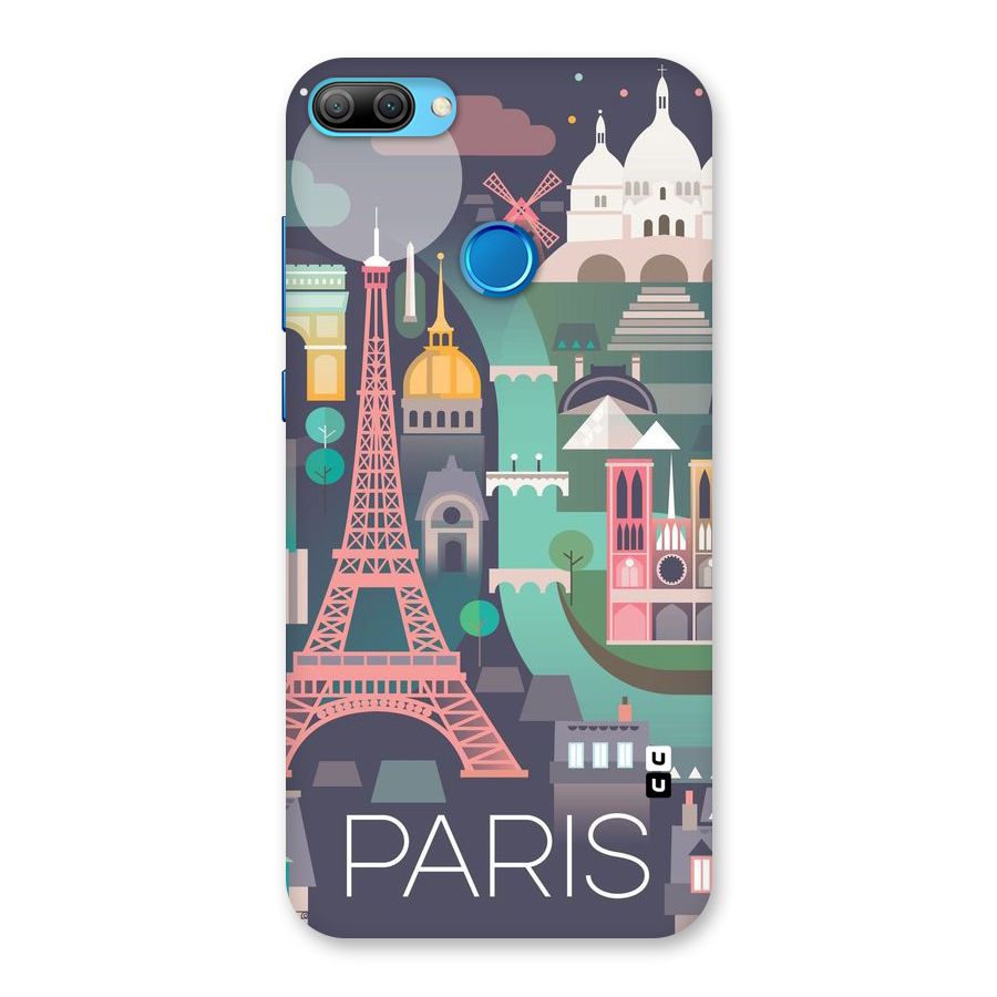 Pink Cute Tower Back Case for Honor 9N
