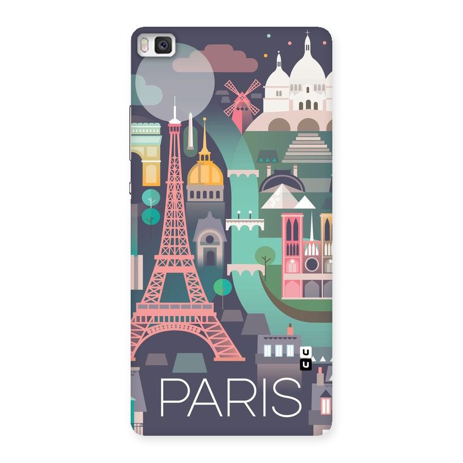Pink Cute Tower Back Case for Huawei P8