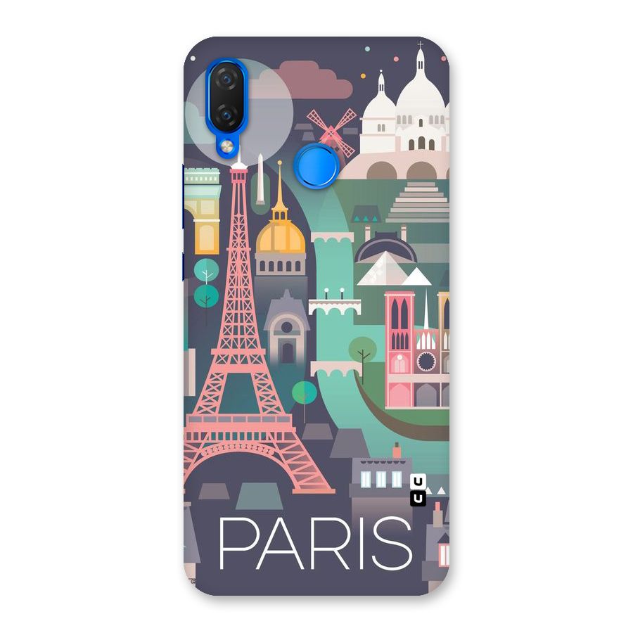 Pink Cute Tower Back Case for Huawei P Smart+