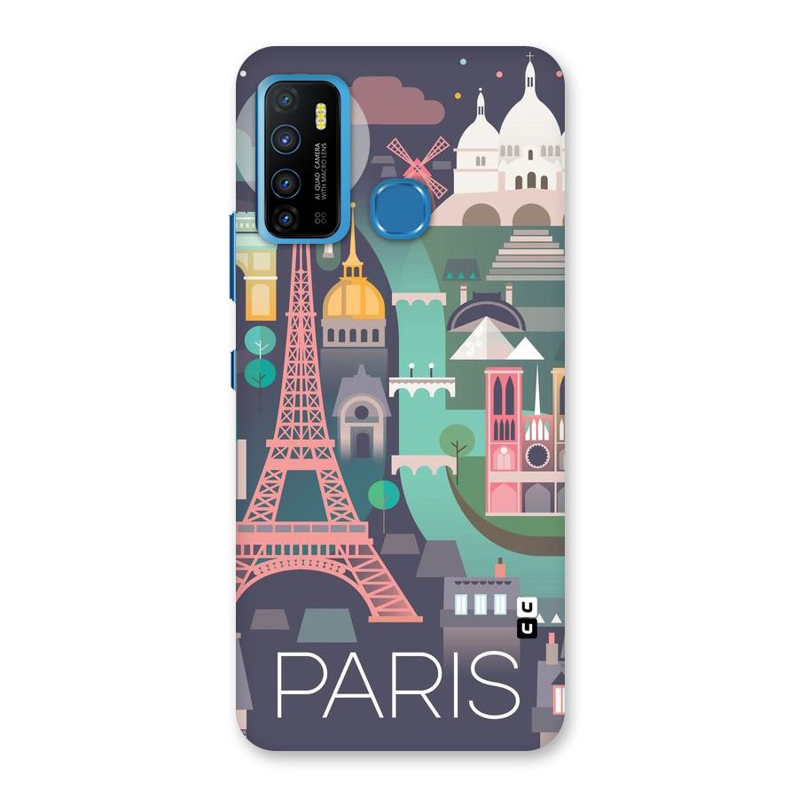 Pink Cute Tower Back Case for Infinix Hot 9