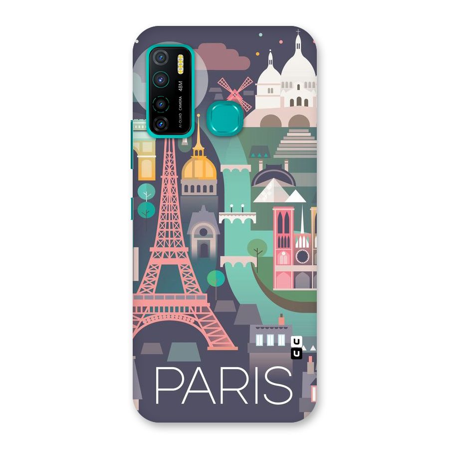 Pink Cute Tower Back Case for Infinix Hot 9 Pro