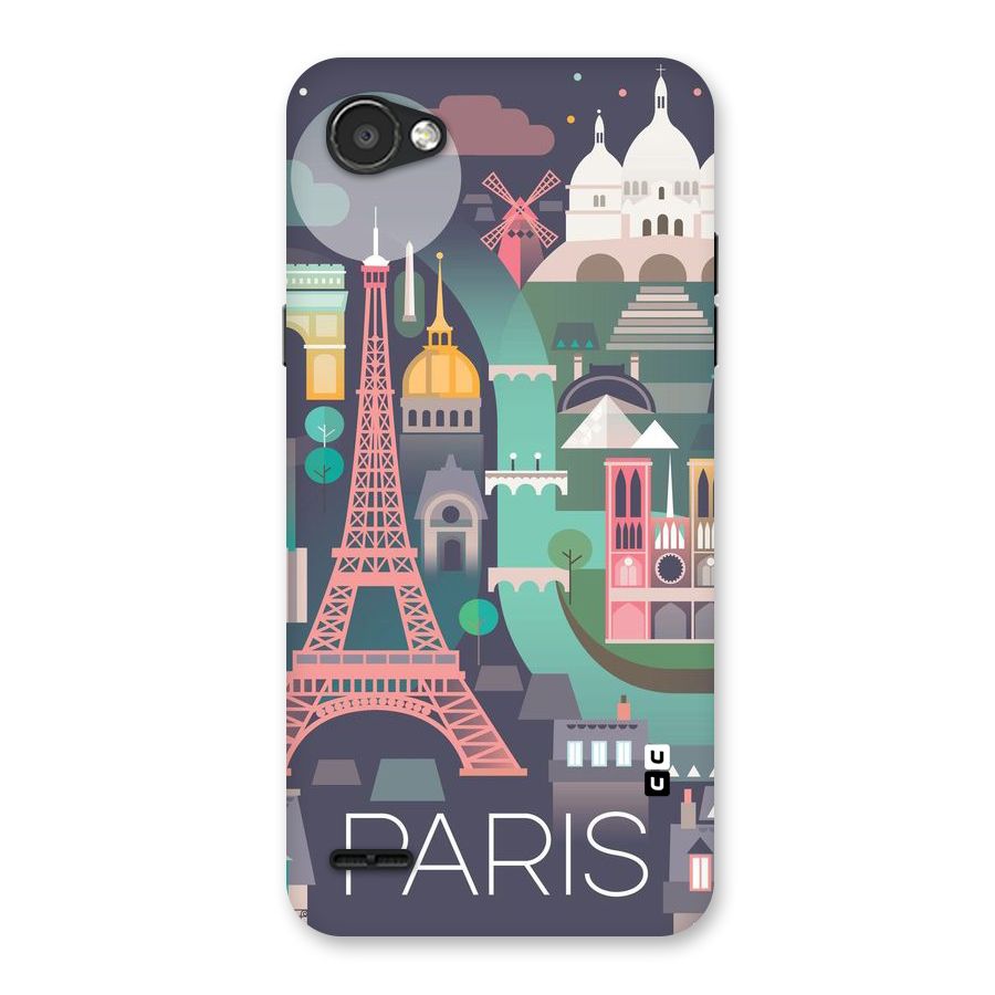 Pink Cute Tower Back Case for LG Q6