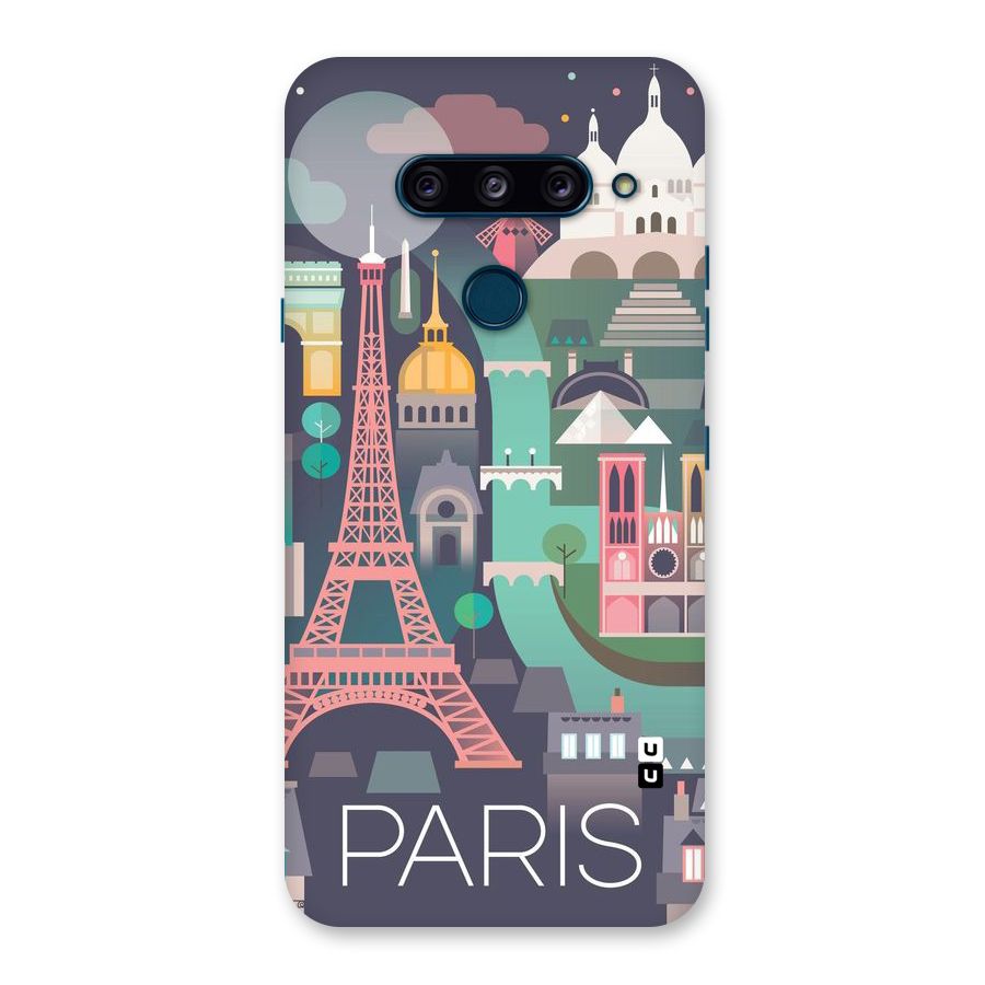 Pink Cute Tower Back Case for LG  V40 ThinQ