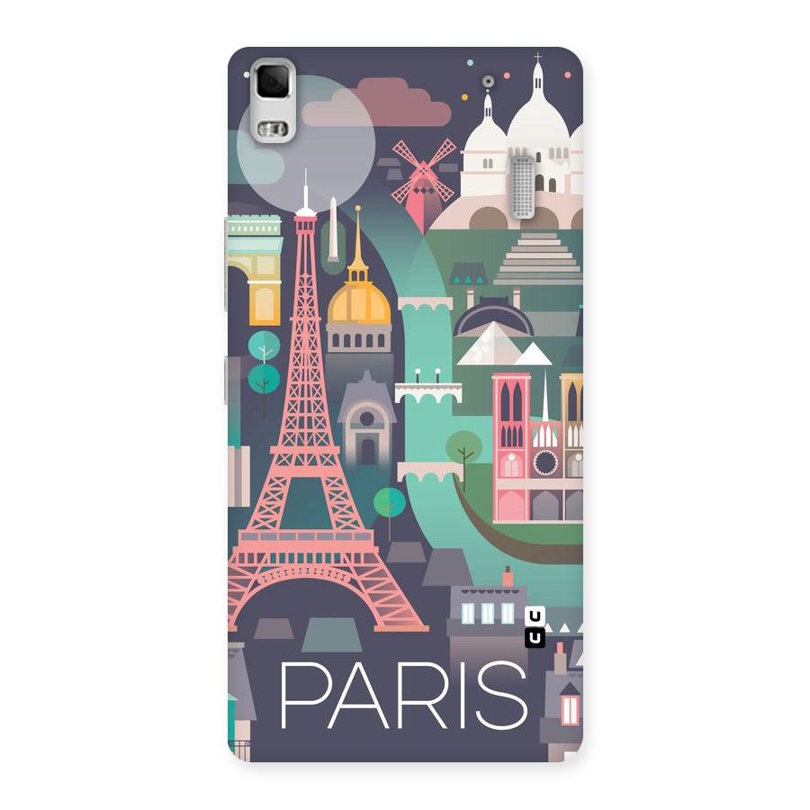 Pink Cute Tower Back Case for Lenovo K3 Note