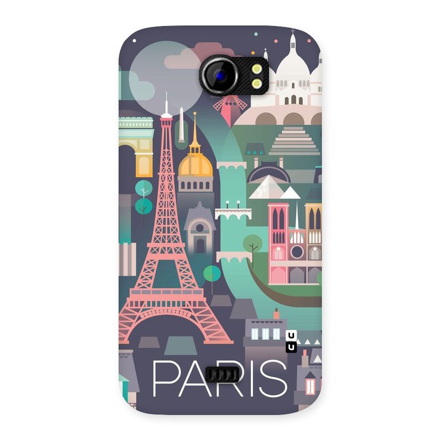 Pink Cute Tower Back Case for Micromax Canvas 2 A110