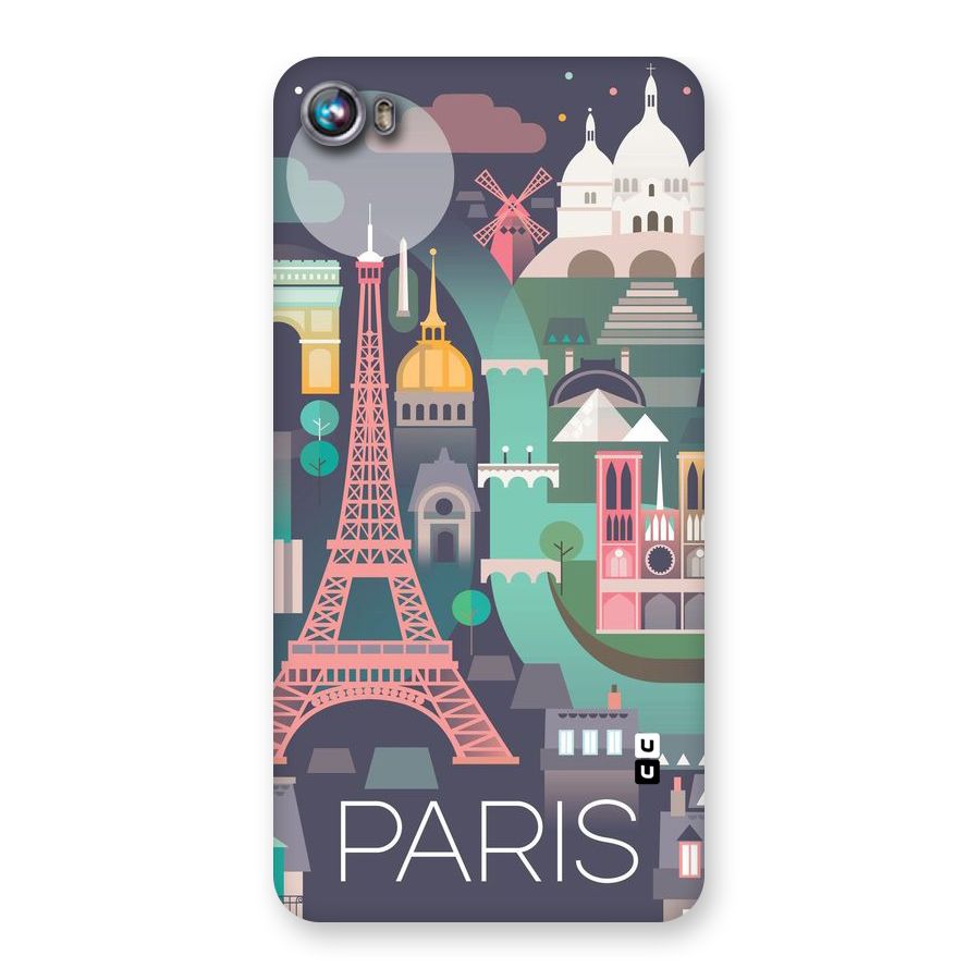 Pink Cute Tower Back Case for Micromax Canvas Fire 4 A107