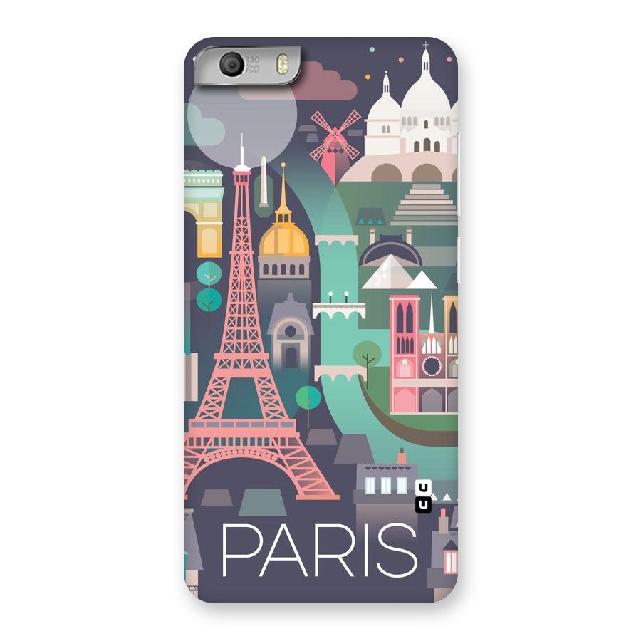 Pink Cute Tower Back Case for Micromax Canvas Knight 2